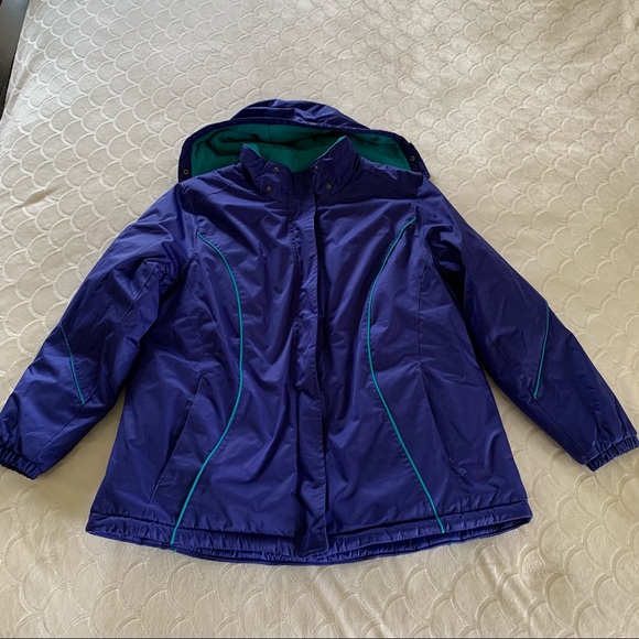 Blue/Teal Athletic Works Plus winter coat - Picture 1 of 7